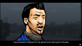 Zhou angry after his shipment was destroyed in the bay. He asks Huang to use the boat's sonar to find his shipment.