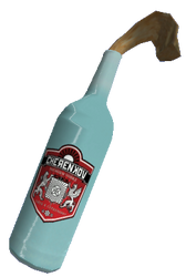 A bottle of Cherenkov Vodka used as a Molotov Cocktail in Grand Theft Auto IV.