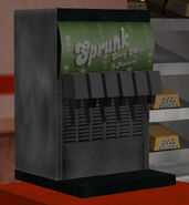 Sprunk fountain machine in a Burger Shot in GTA San Andreas.