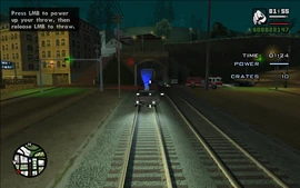 CJ begins throwing Ryder the boxes.