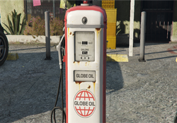 Retro Globe Oil filling pump interface.