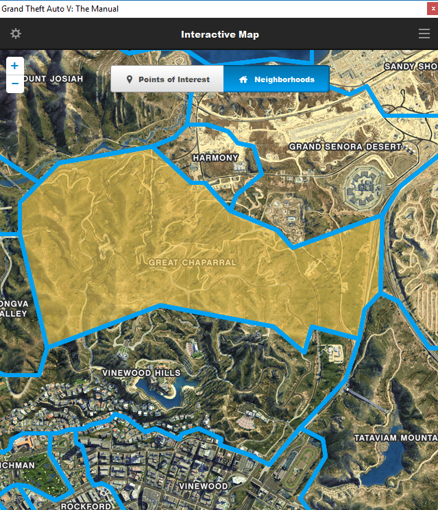 GTA V: The Manual: the interactive area map for GTA 5