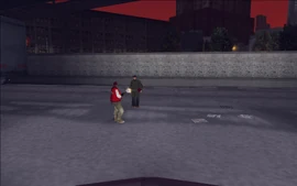 The lover proceeds to pull out a pump-action shotgun and shoot Marty with it.