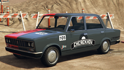 Cherenkov Vodka livery for the Cheburek in Grand Theft Auto Online.