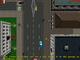 The Crisps' contact tells the protagonist that the Crisp Twins need this police car for a job.