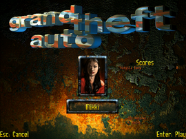 Mikki in the character selection menu (PC version).