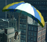 A deployed Parachute in The Ballad of Gay Tony.