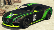 A Paragon R (Armored) with a Digital Sprunk livery in Grand Theft Auto Online. (Rear quarter view)