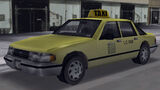 GTA III (Rear quarter view; different bumper color and taxi sign).