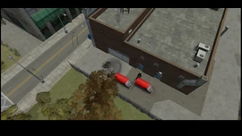 The vans arriving at the A.O.D. hideout in Willis.