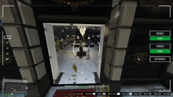 Entering the store.