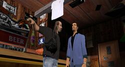 Mitch ordering to Tommy to cause chaos in the city. (Mission: Messing with the Man)