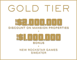  graphic outlining all Gold Tier rewards for completing the mission strand by December 7, 2025