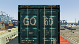 The code on the containers.