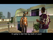 Tommy Vercetti about to kill Gonzalez.