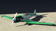 An Alpha-Z1 with a Sprunk "The Essence Of Life" livery in Grand Theft Auto Online. (Rear quarter view)