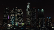 Downtown Los Santos at night as seen from the north.