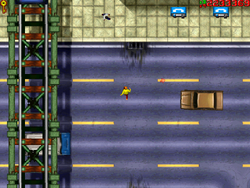 Chasing after the train to make sure it explodes.