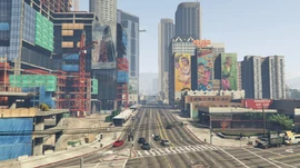 Power Street GTA Ve.jpg (158 KB) Southern end of Power Street before it passes under the Olympic Freeway.