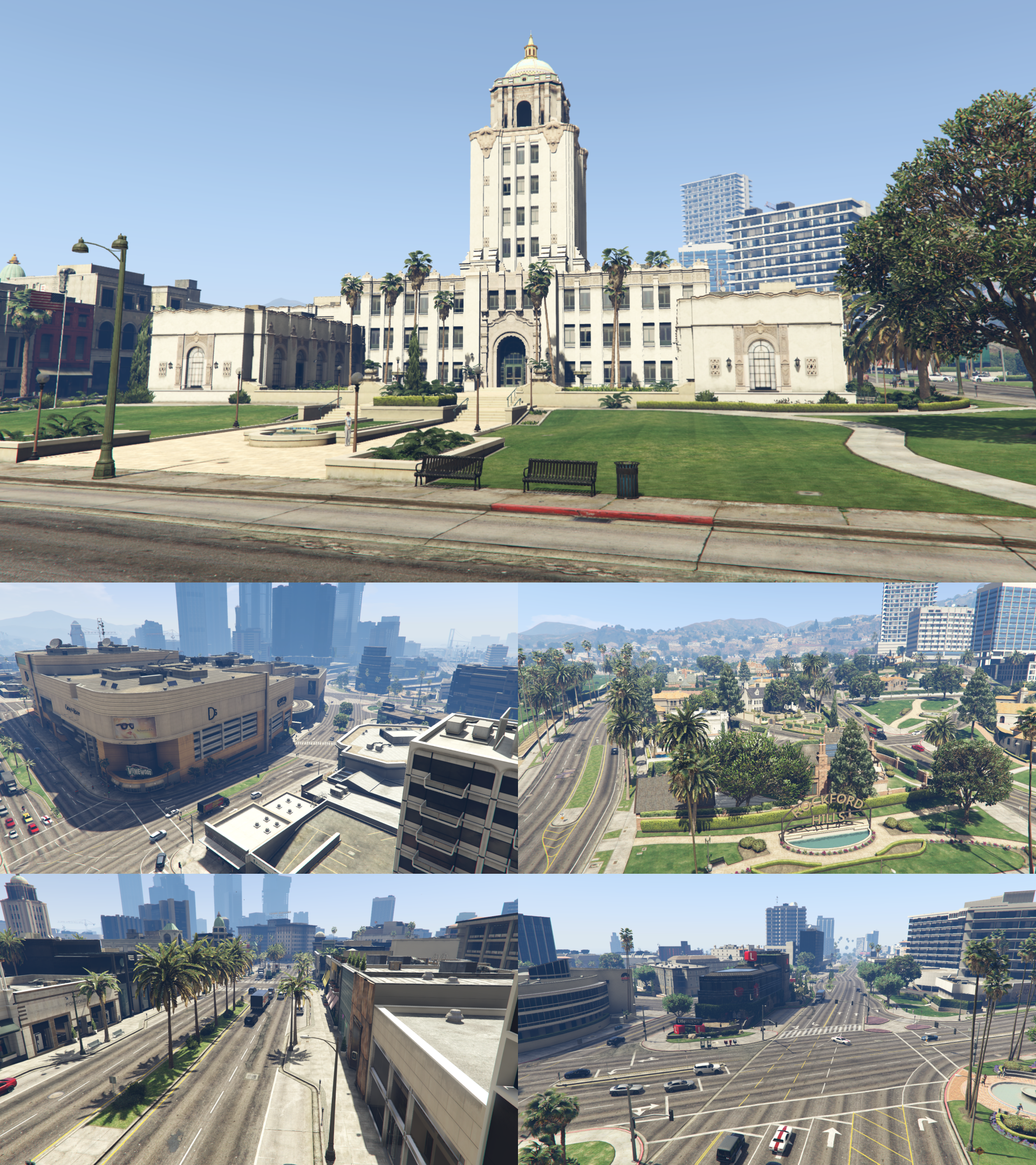 GTA DA VIDA REAL: COMPARANDO LOS ANGELES VS LOS SANTOS (ROCKFORD HILLS vs  BEVERLY HILLS) 