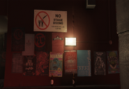 Another notice and various posters.