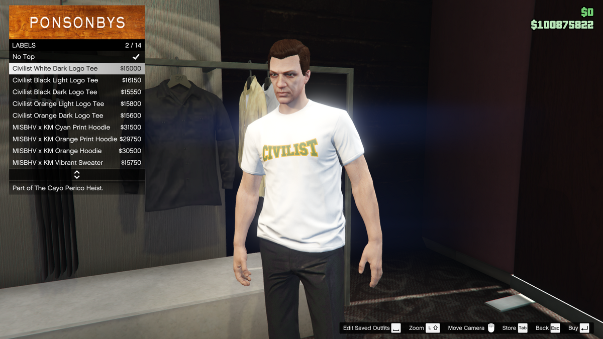 Clothing in GTA Online/Tops, GTA Wiki