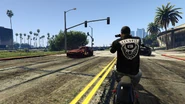An additional Lost MC member pursuing the player.