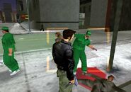 Paramedics (in green uniforms) in GTA 3.