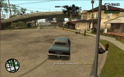 CJ must now drive the gang to Ballas territory.