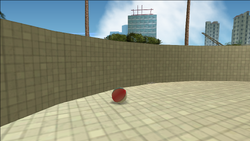 The beach ball in an empty pool on the eastern-most Starfish Island mansion.