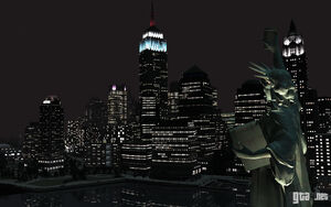 Liberty city at night