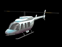 A render of the cut speaker variant of the Maverick in Grand Theft Auto: Liberty City Stories. (Rear quarter view)