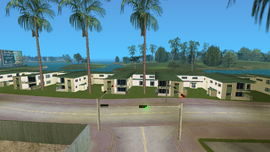 The site of The Clymenus Suite, now the location of low-rise apartment blocks in 1986.