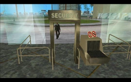 The V.I.P walking into the airport.