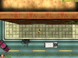 Deever tells the protagonist to deliver the drugs to his customers around the city. He took part of the shipment to a car in Banana Grove.