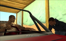 CJ agrees to the race.