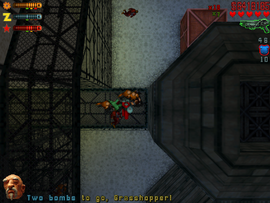 Planting the second bomb.