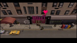 Arriving at the clothing store.