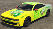 A Buffalo EVX with a Sprunk Racing livery in Grand Theft Auto Online.