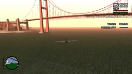 CJ flying to Angel Pine while staying below the radar.