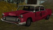 The beater variant of the Glendale in GTA San Andreas, with damaged body parts and a different wheel design.