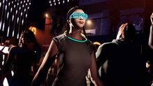 Blue Glow Shades and Party Glow Necklace.