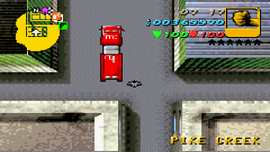 Shoreside Vale Fire Station in Grand Theft Auto Advance, wrongly located in Pike Creek.