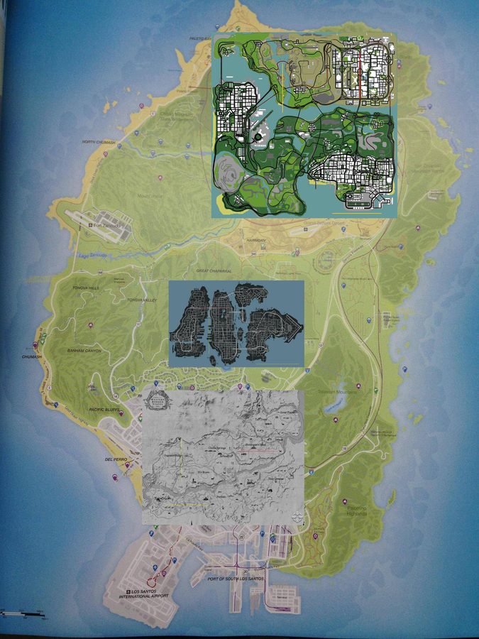 Los Santos GTA V Map Large