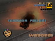 Wasted in GTA III (when wasted in car, during a regular mission)