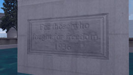 The plaque on the second memorial.