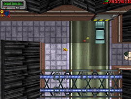 Activating the bomb and running away.