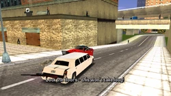 He tells Toni to pick up the sniper rifle from the trunk of the limo.