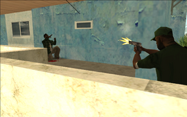 As Sweet hangs up, he and the Seville Boulevard gangbangers begin their shootout.