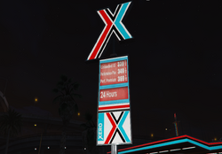 A Xero gas station sign in Grand Theft Auto V.